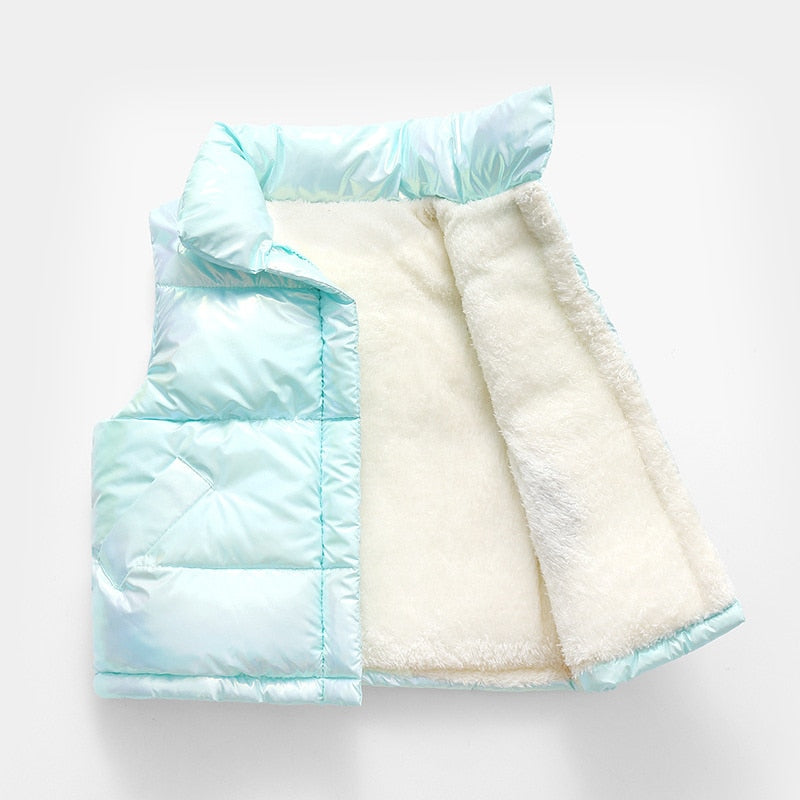 2021 Autumn Children Warm Thicken Vest Baby Cotton Waistcoat Kids Outerwear Coat Children Clothing Boys Girls Brand Jackets Vest