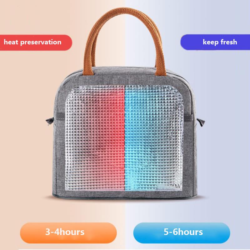 Portable Lunch Bags  For Kids Handigs Thermel Insulatad Camvas Tite Pouch  Scholl Bento  Picnic Food Storege Conteiners Kitchen