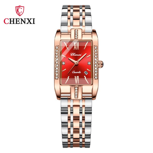 Fashion Woman Watch Luxury Brand Stainless Steel Bracelet Creative Unique Rectangle Watch For Ladies Quality Wristwatch Elegant
