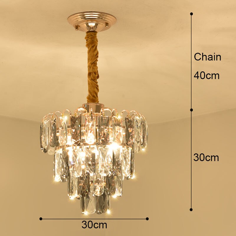 Luxury Crystal Ceiling Small Chandelier Living Room Decoration Bedroom Porch Corridor Led Indoor Pendant Lighting For Home