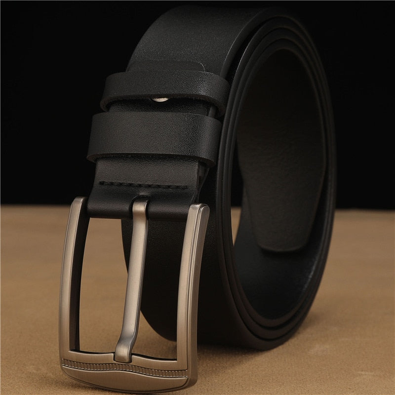 Men&#39;s Belt, Cowhide Leather, Luxury High Quality Pin Buckle Genuine Leather Vintage Fancy Jeans Designer High Quality