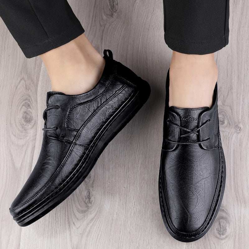 Men Shoes genuine leather Fashion Derby Mens Luxury Formal wedding Shoes Men Oxford Classic Business Office men Casual Shoes