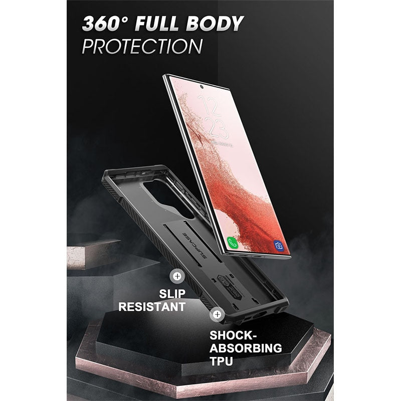 For Samsung Galaxy S23 Ultra Case / S22 Ultra Case SUPCASE UB Slim Rugged Shockproof Protective Case with Built-in Kickstand