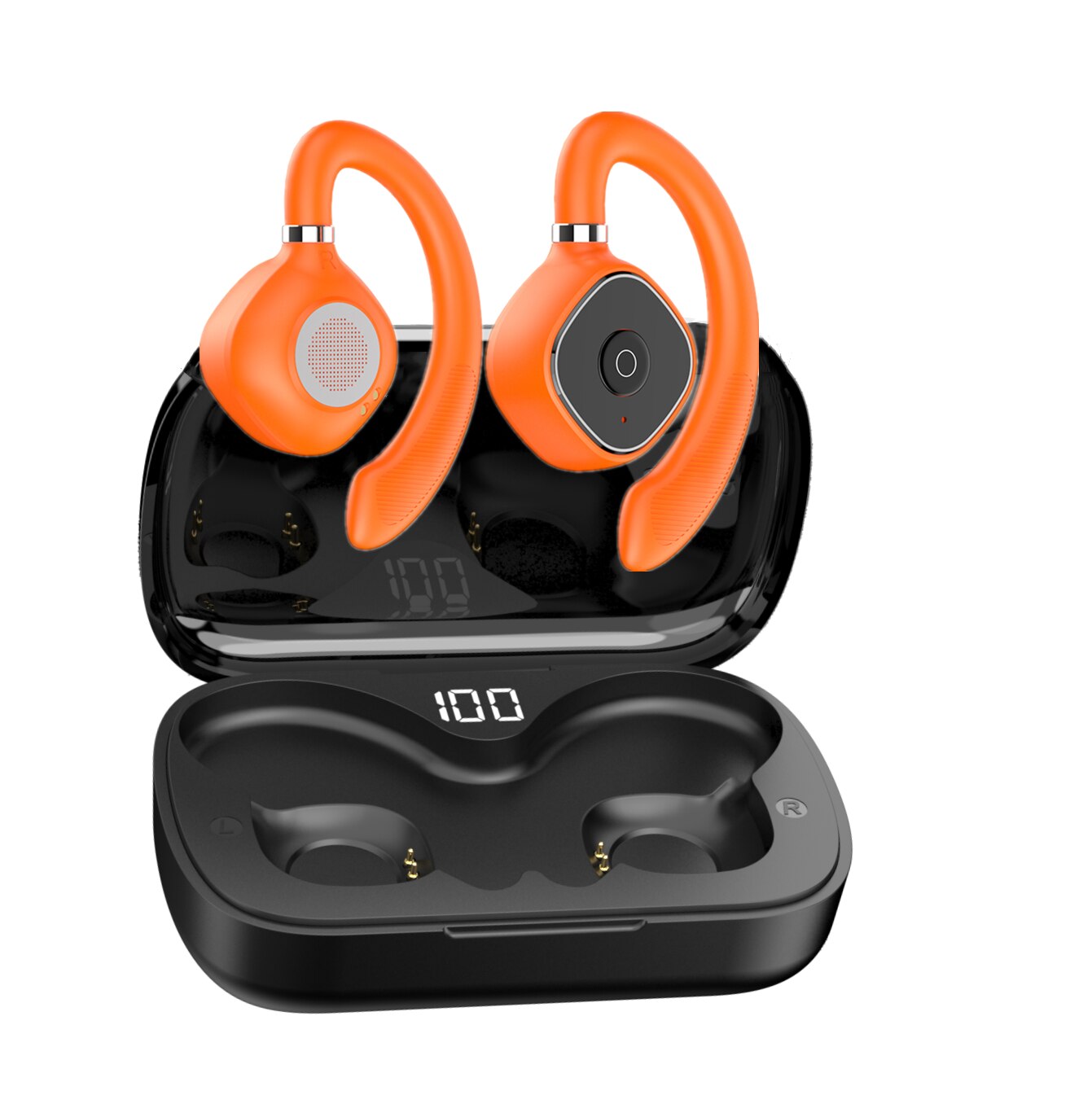 TWS Bluetooth 5.3 Earphones WIth Mic Wireless Headphones HiFi Stereo Ear Hook Earbuds Noise Reduction Sports Waterproof Headsets