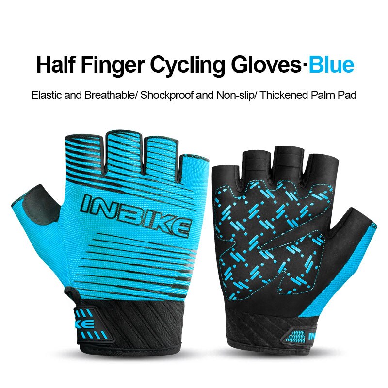 INBIKE 2023 Shockproof Cycling Gloves Fingerless MTB Bicycle Gloves Summer for Men Fitness Outdoor Sports Gym Bike Accessories