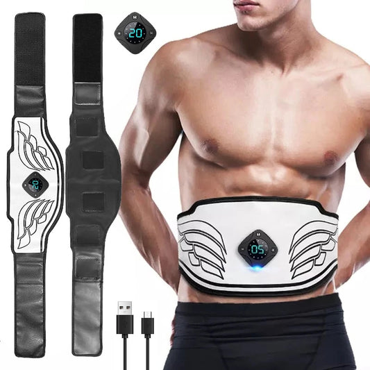 ABS Stimulator Ab Machine Abdominal Toning Belt EMS Muscle Toner USB Fitness Training Gear Loss Weight Equipment Home Gym Office