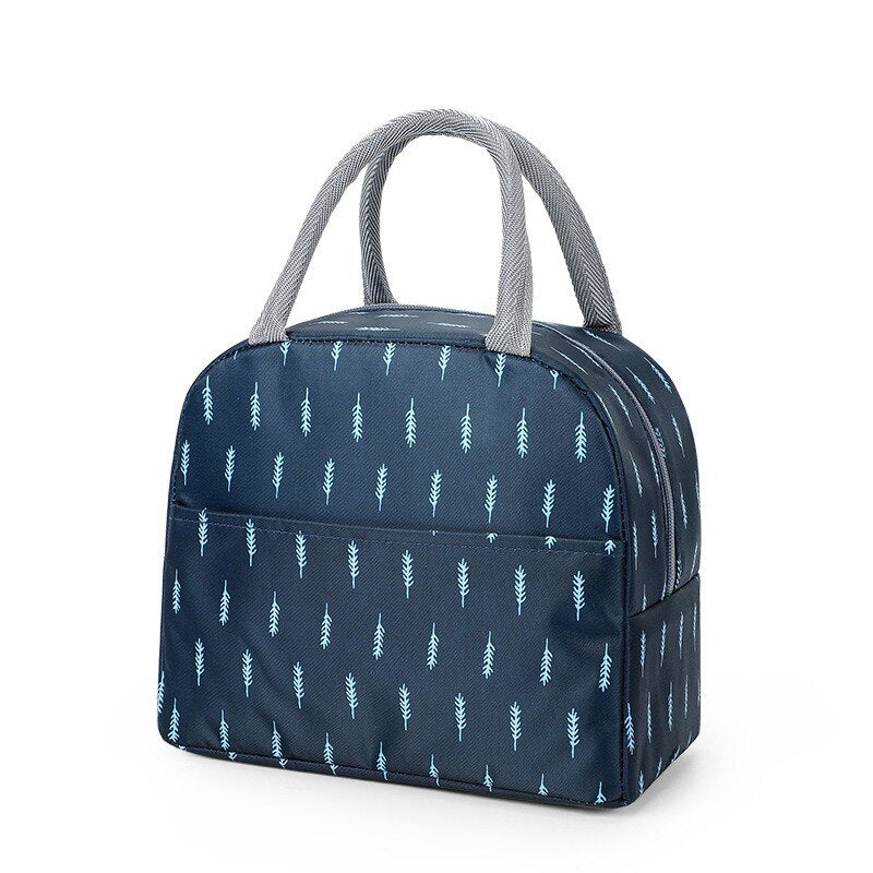 New Portable Lunch Bag Portable Insulated Canvas Lunch Bag Ladies Kids Breakfast Storage Bag Food Cooling Insulation Container