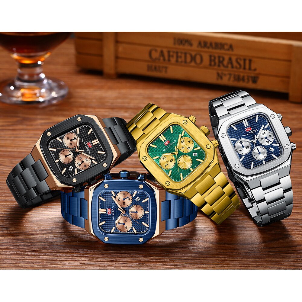 MINI FOCUS Mens Watches Top Brand Luxury Fashion &amp; Casual Men Watch Chronograph Quartz Analog Subdial Hands Wristwatches Male