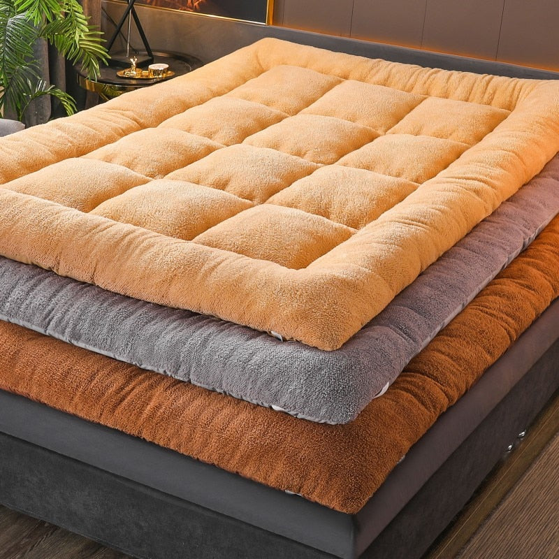 Magic Velvet Mattress Quilting Soft Twin Bedding Foldable Queen King Size Bed Warm Mattress Pad Japanese Queen Size Tatami Mat