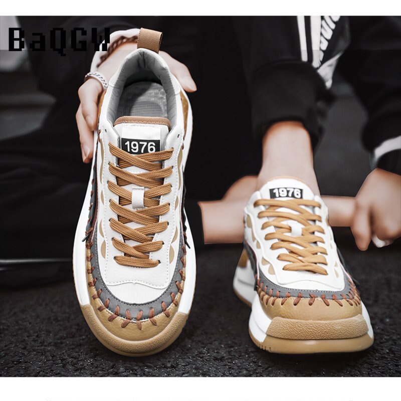 Designer Men&#39;s British Color Patchwork Height Increasing Causal Flats Shoes Loafers Sport Walking Sneakers Zapatillas Hombre