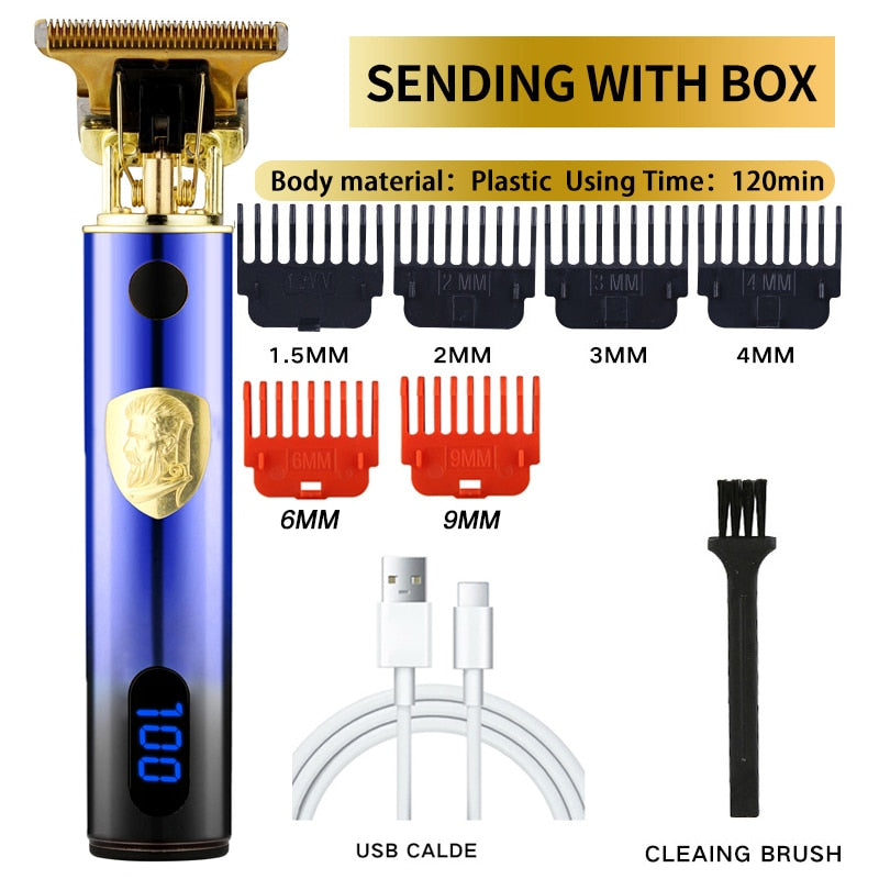 Vintage T9 Electric Hair Clipper Hair Cutting Machine Professional Men&#39;s Electric Shaver Rechargeable Barber trimmer for men USB