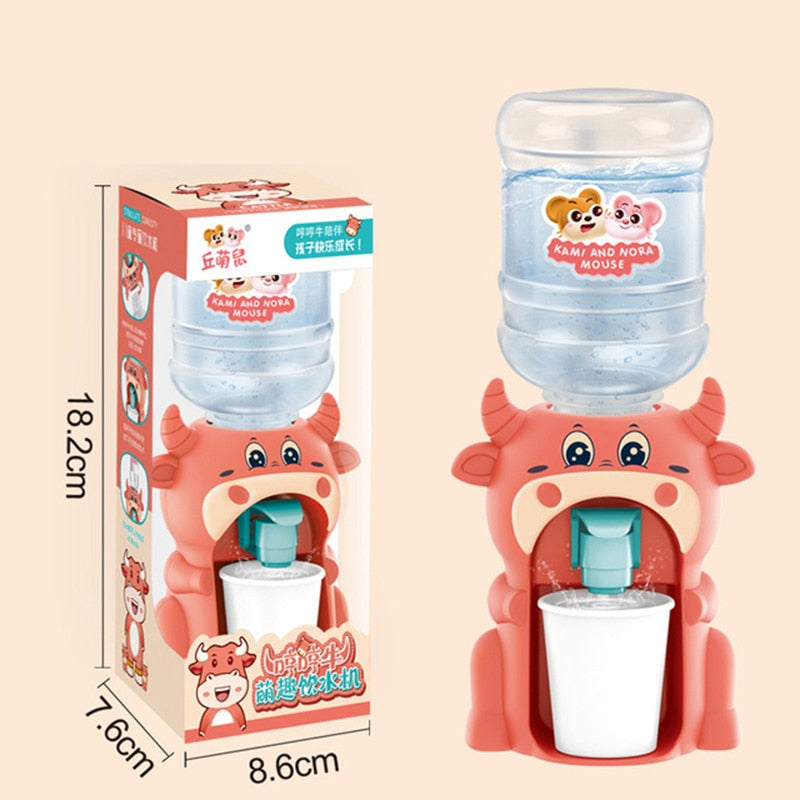 Mini Water Dispenser Baby Toy Drinking Water Hand Press Water Bottle Pump Cooler Lifelike Cute Children Cosplsy Props Home