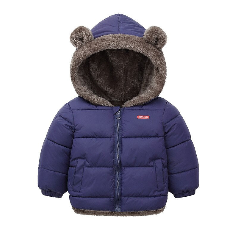 2022 Winter Toddler Baby Boys Jackets For Boys Hooded Thick Warm Girls Down Jacket Children&#39;s Outerwear Coats Kids Clothes 2-6Y