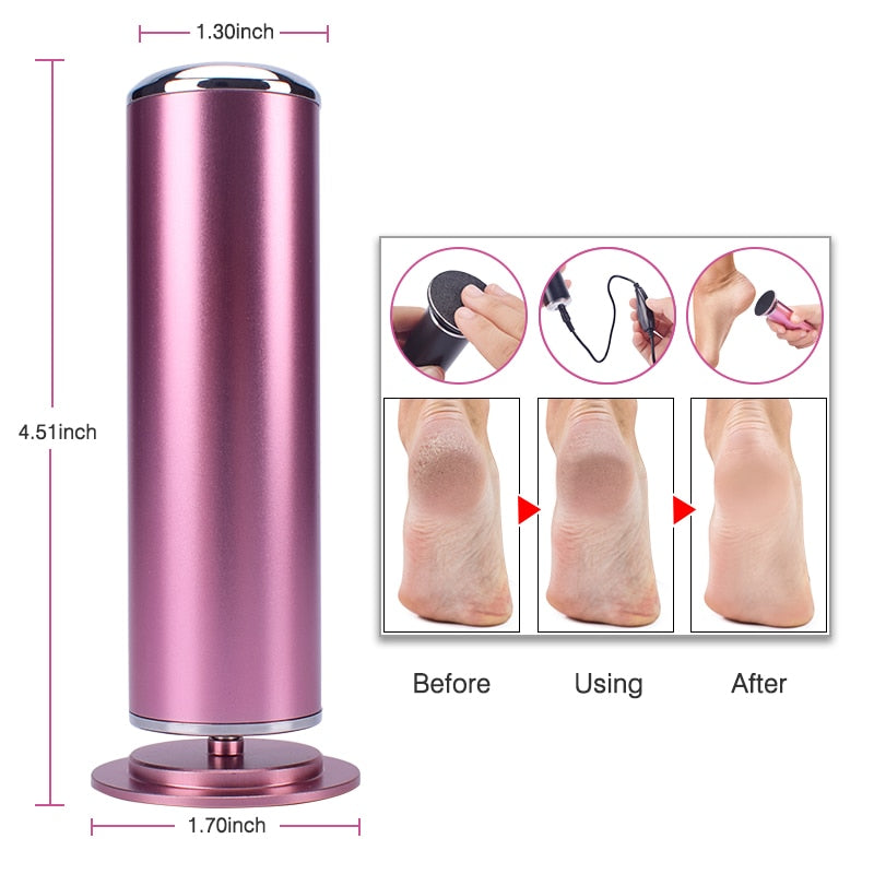 Electric Pedicure Tools Foot Care File Leg Heels Remove Dead Skin Callus Remover Feet Clean Care Machine &amp; Replacement Sandpaper