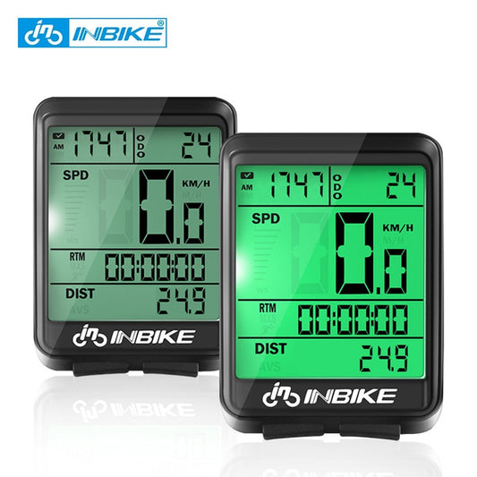 INBIKE Waterproof Bicycle Computer Wireless And Wired MTB Bike Cycling Odometer Stopwatch Speedometer Watch LED Digital Rate