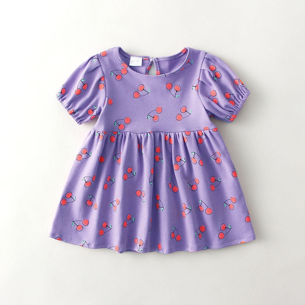 Fashion Girl Clothes Sets Summer Short Sleeve Sweatshirt Tops + Skirt 2Pcs for 1-5Y Kids Girl Clothing Sets Baby Clothes Outfits