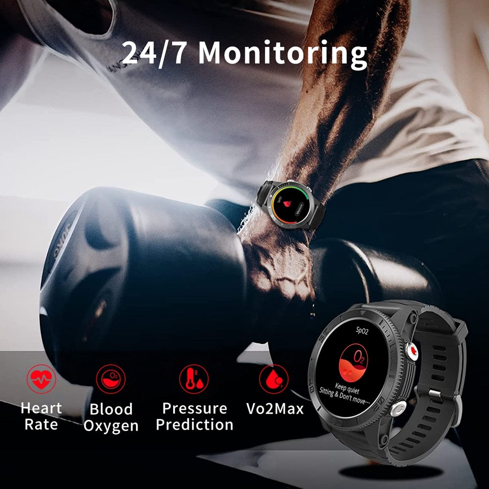 KUMI U5 GPS Smart Watch Watches Sport Fitness Heart Rate Blood Oxygen Monitor 5AM Waterproof Man Men Smartwatch for IOS Android