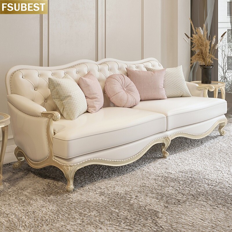 Latest French Louis XV Style Arm Chair Restaurant Fashioned Hand-carved Armchairs Sofa American-style Fabric Sofa Set