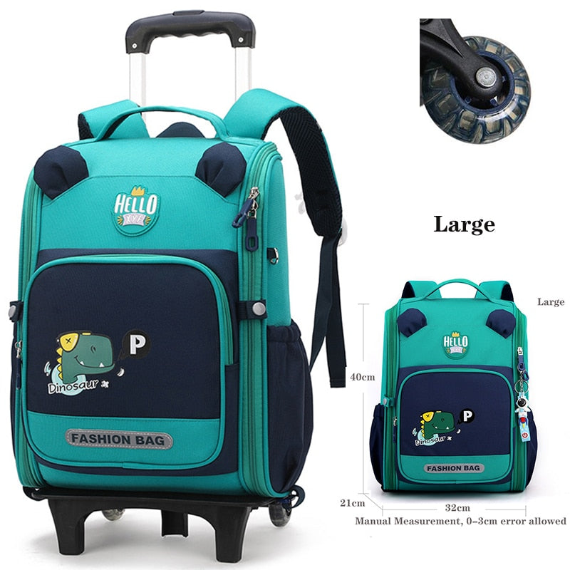 School Bag With Wheels For Boys Girls School Trolley Backpack For Girls Waterproof Wheeled Backpack For School Bags Trolley Bags