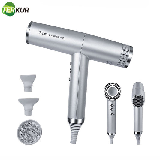 Frequency Conversion Professional Salon Ionic Hair Dryer Light Weight Strong Wind 6 Speed Negative Ion Bolwdryer with 3 Nozzle