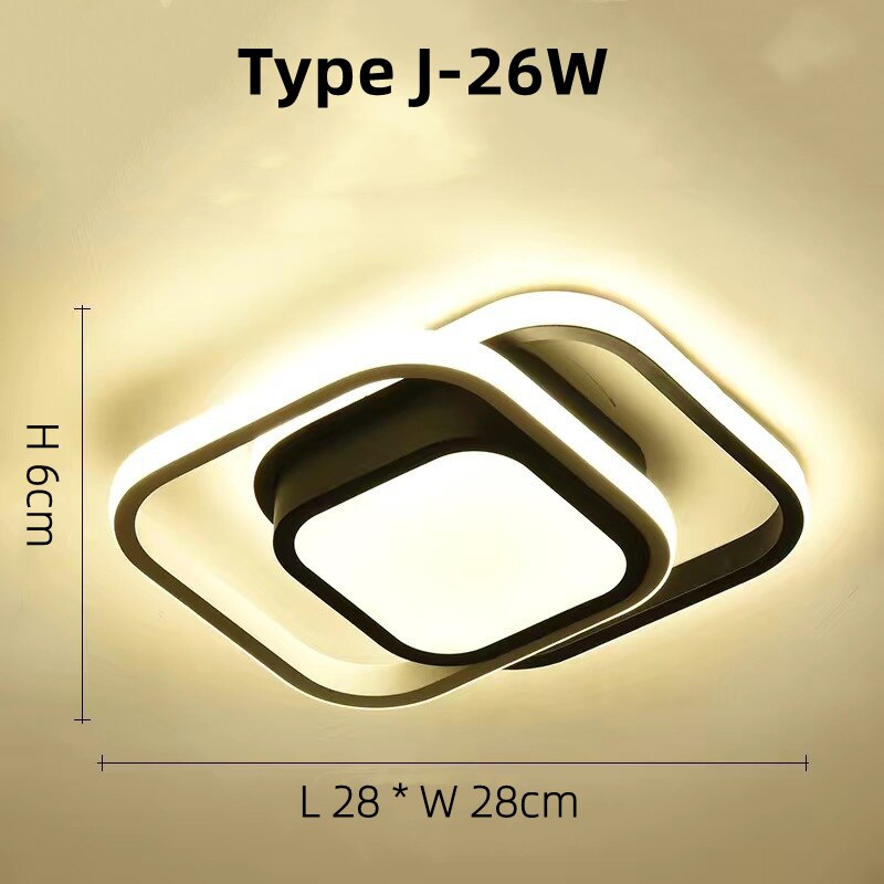 Modern LED Aisle Ceiling Lights Black White Corridor Light Balcony Lights Ceiling Lamp For Bedroom Living Room Home Lighting