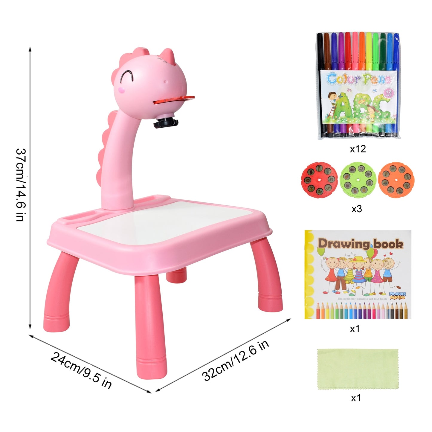 Children Led Projector Art Drawing Table Toys Kids Painting Board Desk Arts Crafts Educational Learning Paint Tools Toy for Girl