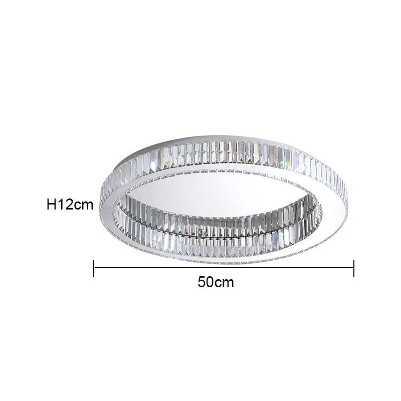 Modern Minimalist Round Crystal Ceiling Lamp Living Room Decoration Luxury Lamp Bedroom Dining Room Indoor Lighting For Home