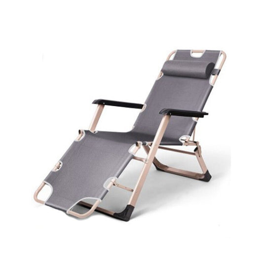 Adjustable Portable Recliner Lunch Foldable Sun Lounger Outdoor Leisure Chair Break Folding Bed Office Breathable Comfort Bed