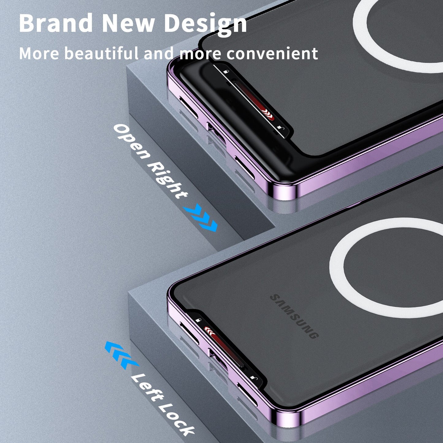 For Samsung Galaxy S23 S22 S21 Note 20 10 Ultra Magnetic Magsafe Case Metal Alloy Glass Frosted Protective ultra-thin back cover
