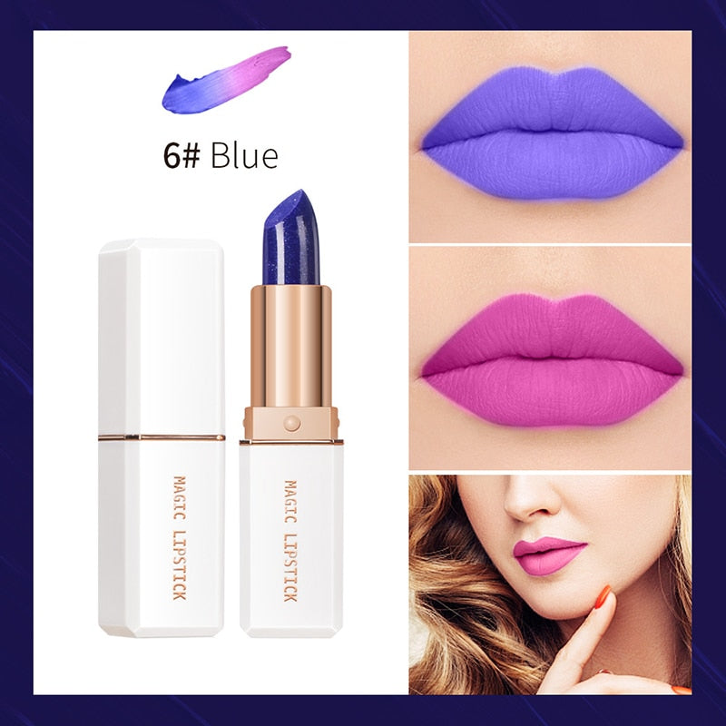Lip Balm Blue Rose Lipstick Waterproof Temperature Color Changing Moisturizing Base Makeup Long Lasting Natural Beauty