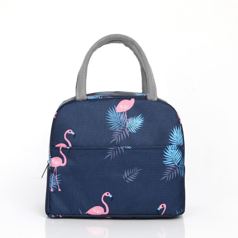 New Portable Lunch Bag Portable Insulated Canvas Lunch Bag Ladies Kids Breakfast Storage Bag Food Cooling Insulation Container