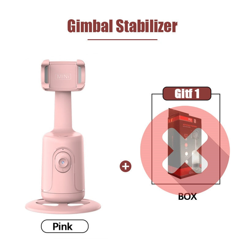 FANGTUOSI 2022 New 360 Rotation follow-up Gimbal Stabilizer Monopod Desktop tracking gimbal For Tiktok live photography