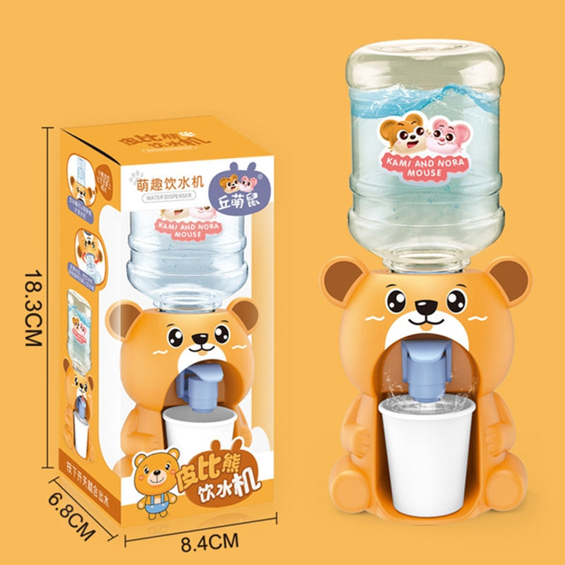 Mini Water Dispenser Baby Toy Drinking Water Hand Press Water Bottle Pump Cooler Lifelike Cute Children Cosplsy Props Home