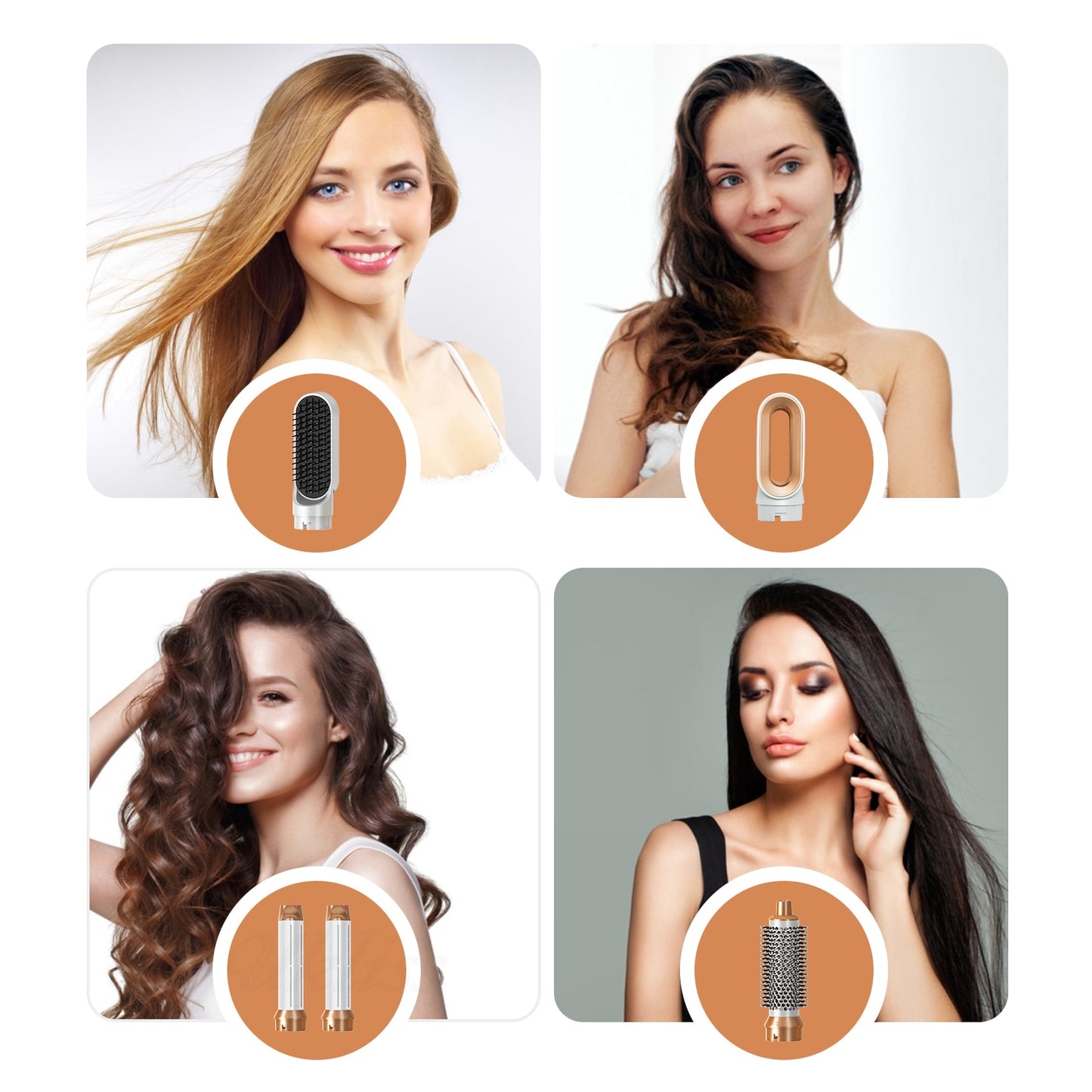 High Speed 60000RPM Hair Dryer 5 In 1 Hair Styer Hot Air Brush Blow Dryer Professional Curling Iron Air Styling Hair Curler