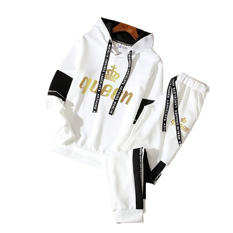 2022 New Couple Tracksuit Hooded Sweatshirts +Jogging Sweapants 2PCS Suits Spring Fall Classic Men Women Daily Casual Sports Kit