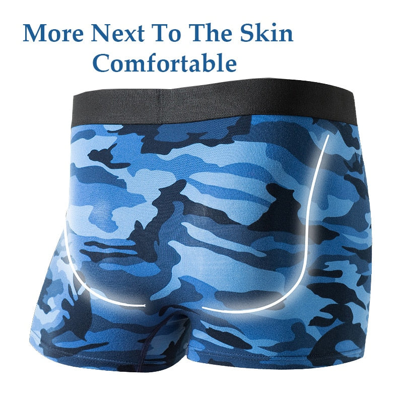 5PCS/ lot Boxer Homme Men Underwear Boxer Man UnderWear Shorts Men Panties Underpants Breathable Camouflage Comfort Cotton