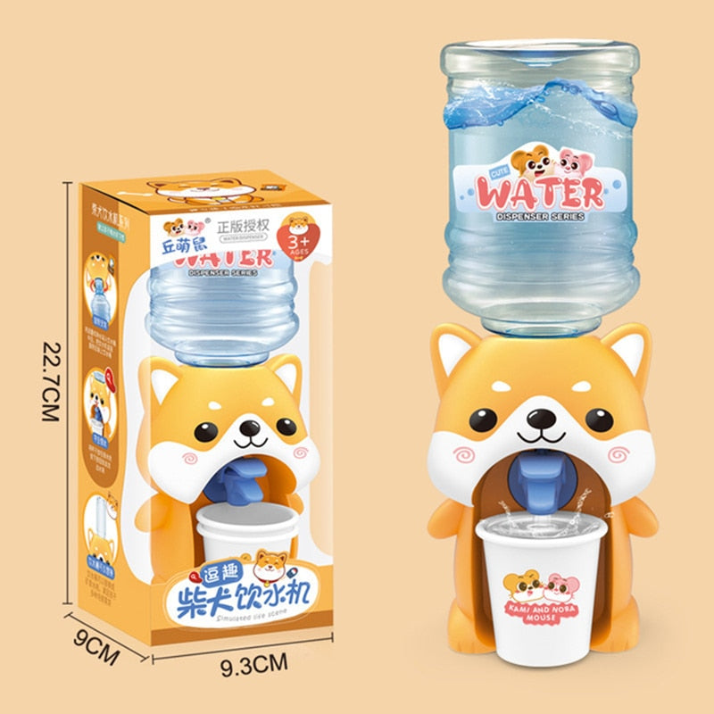 Mini Water Dispenser Baby Toy Drinking Water Hand Press Water Bottle Pump Cooler Lifelike Cute Children Cosplsy Props Home