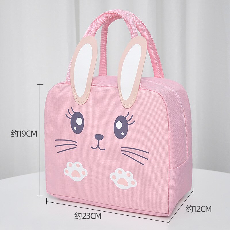 Portable Lunch Bags  For Kids Handigs Thermel Insulatad Camvas Tite Pouch  Scholl Bento  Picnic Food Storege Conteiners Kitchen