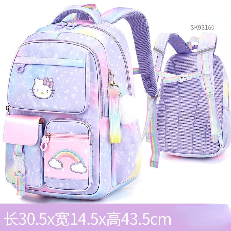 Hello Kitty Children&#39;s Schoolbag Primary School Student Girls&#39; Spine Protection Burden Reduction Girls&#39; Backpack school backpack