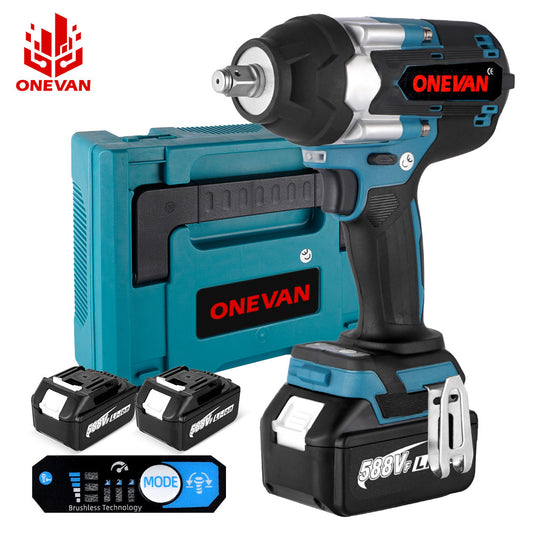 ONEVAN 1800N.M Torque Brushless Electric Wrench 1/2 Inch  Cordless Impact Wrench DTW700 Power Tool For Makita 18V Battery