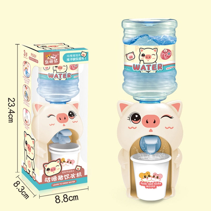Mini Water Dispenser Baby Toy Drinking Water Hand Press Water Bottle Pump Cooler Lifelike Cute Children Cosplsy Props Home