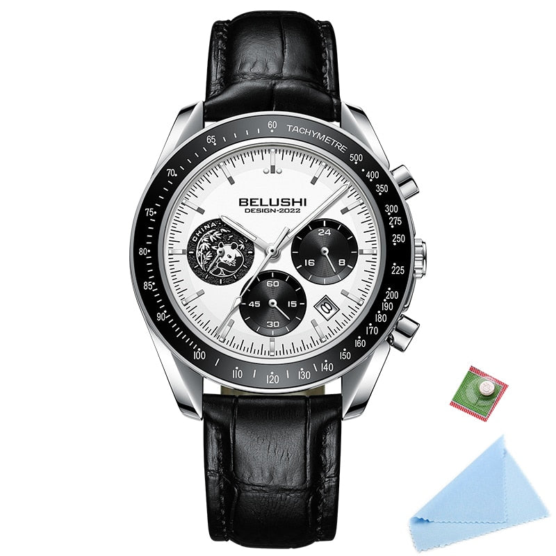 2022 New Mens Watch Top Brand Leather Wrist Watches For Men Waterproof Casual Sport Quartz Clock Fashion Watch Men Free Shipping