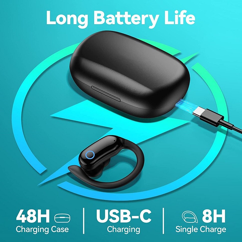 Bluetooth Earphones TWS Wireless Headphone V5.1 Sports Earbuds 9D Stereo Bass Headsets Waterproof With Mic LED Battery Display