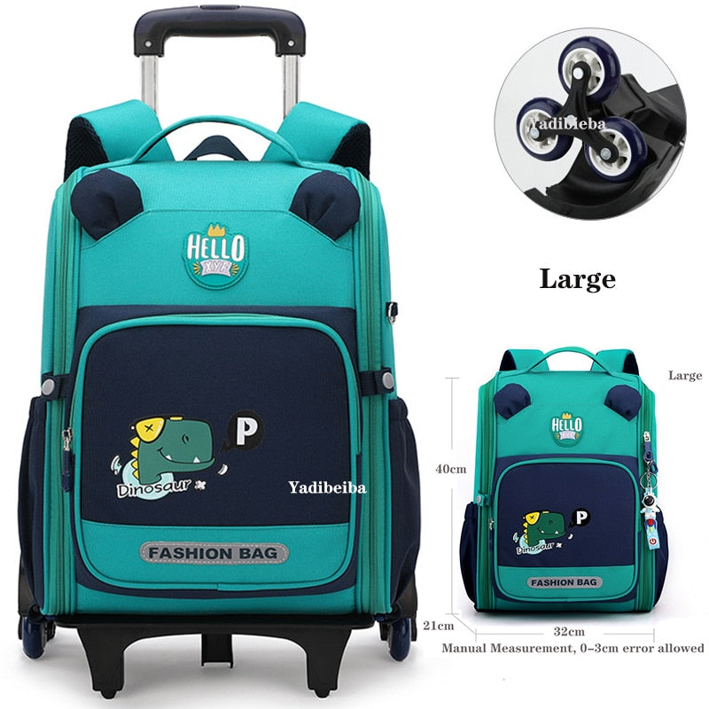 School Bag With Wheels For Boys Girls School Trolley Backpack For Girls Waterproof Wheeled Backpack For School Bags Trolley Bags