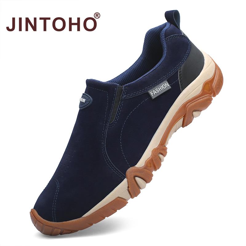 2021 High Quality Brand Men Shoes Leather Loafers Shoes Breathable Spring Autumn Casual Shoes Outdoor Non Slip Men Sneakers