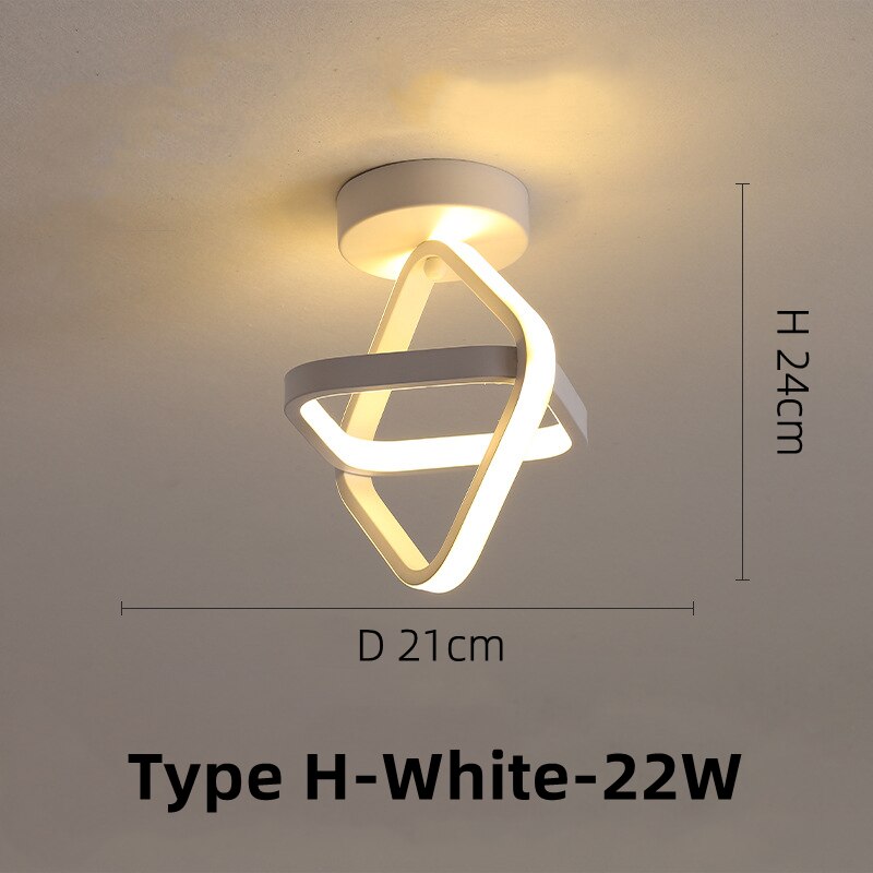 Modern LED Aisle Ceiling Lights Black White Corridor Light Balcony Lights Ceiling Lamp For Bedroom Living Room Home Lighting