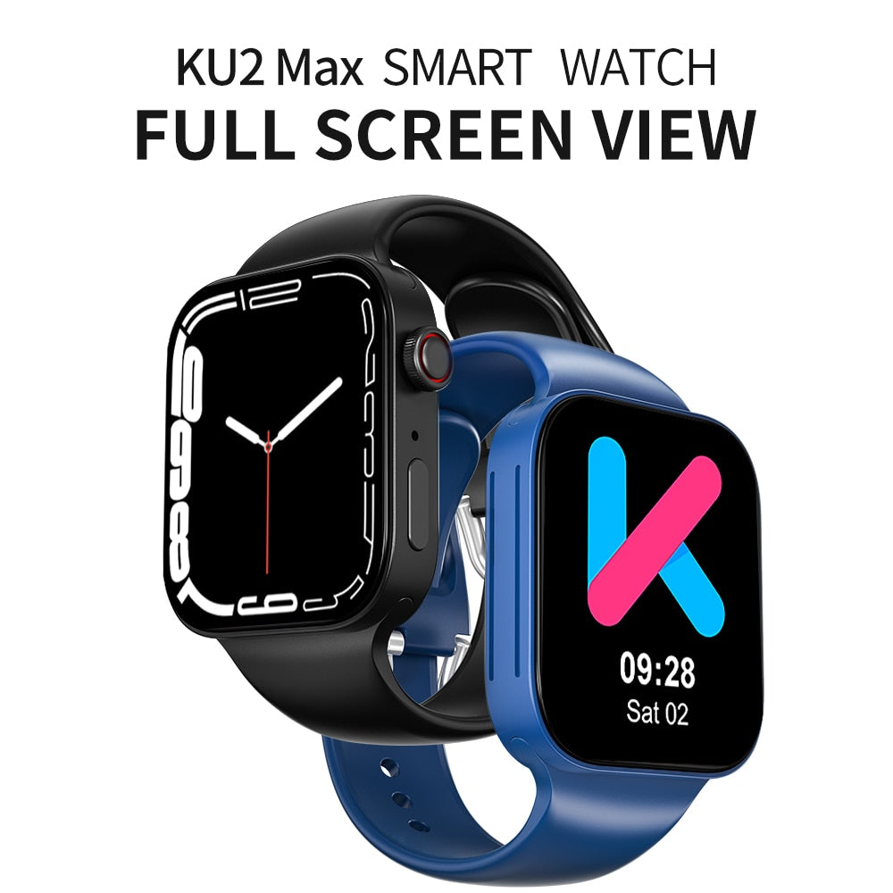KUMI  KU2 Max Men Smart Watch Bluetooth Call Sport Fitness Heart Rate Blood Pressure Sleep Monitor IP67 Waterproof Women Smartwa