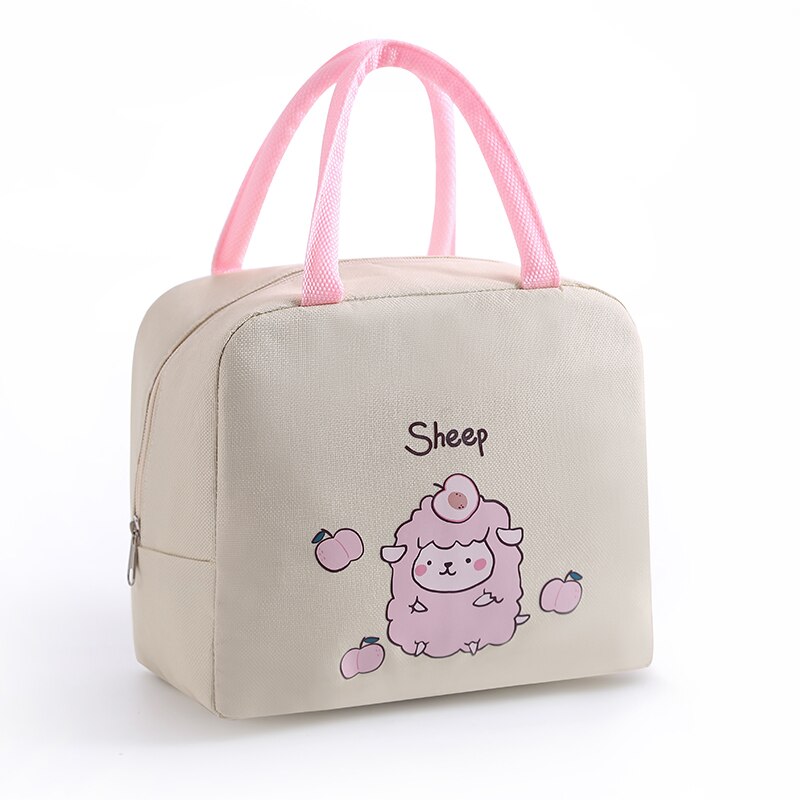 Portable Lunch Bags  For Kids Handigs Thermel Insulatad Camvas Tite Pouch  Scholl Bento  Picnic Food Storege Conteiners Kitchen