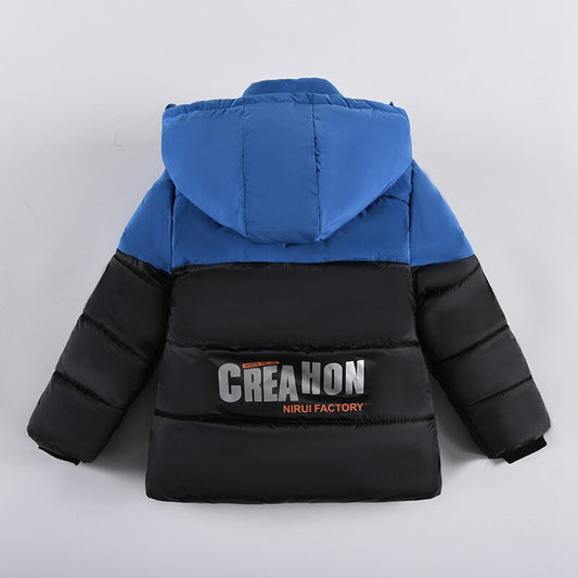 2022 Winter Boys Jackets For Baby Boy Hooded Thick Warm Down Jacket Children Outerwear Coats Kids Clothes Jackets 3-6 Years Old