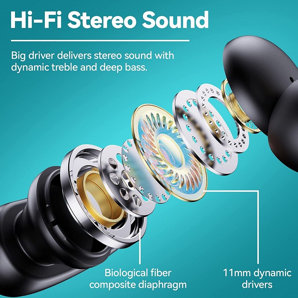 Bluetooth Earphones TWS Wireless Headphone V5.1 Sports Earbuds 9D Stereo Bass Headsets Waterproof With Mic LED Battery Display